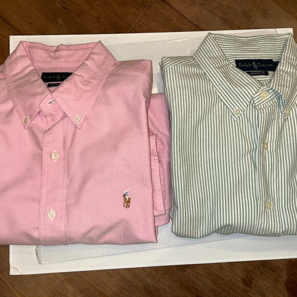 Ralph Lauren Other - Ralph Lauren Button Down Long Sleeve Cotton Shirts, Men's XL, Pair